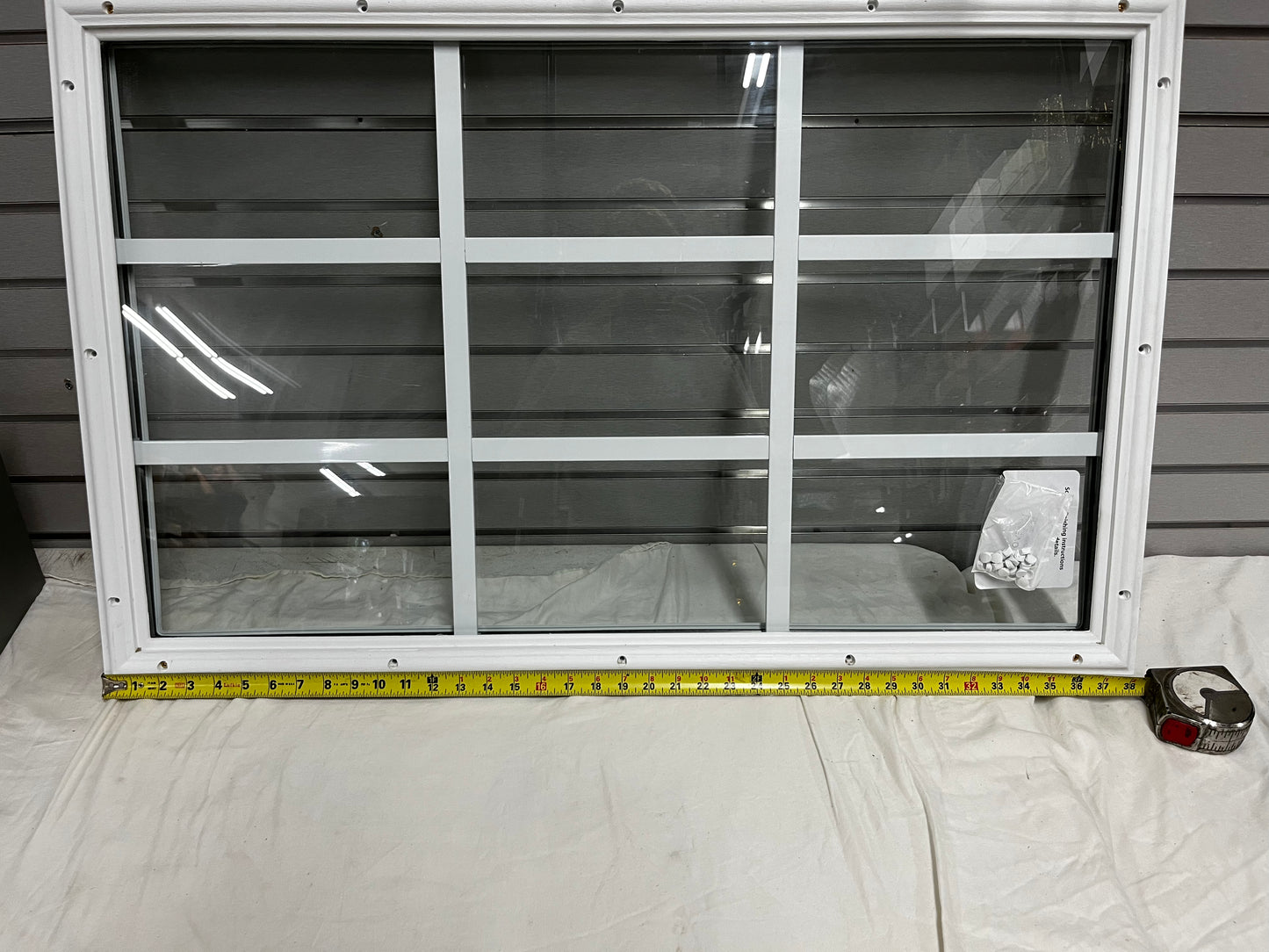 Universal 22 x 36 - 9 Lite Glass & White Frame