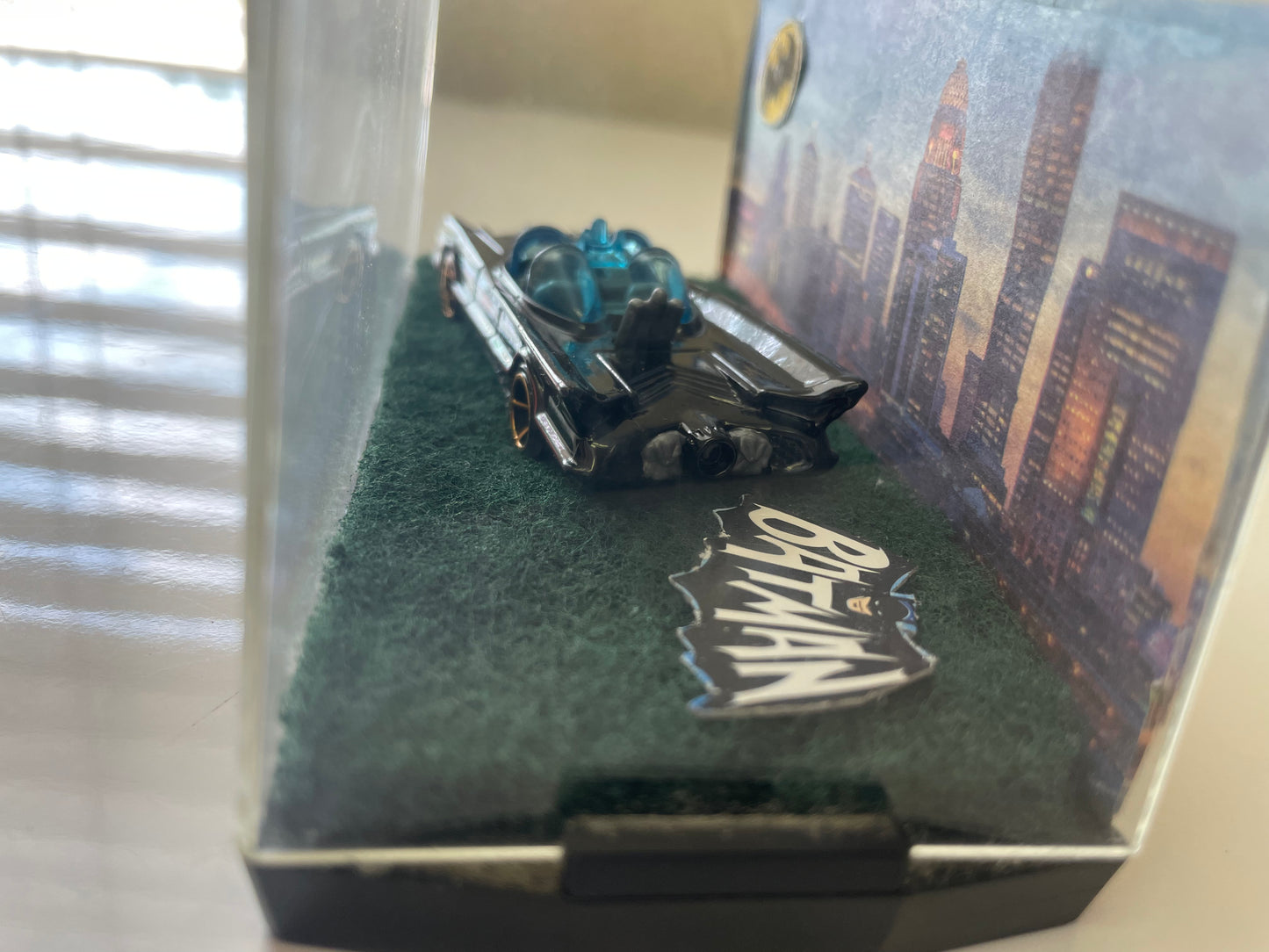 Batmobile Present and Future. Both 1955 Lincoln Futura Cars. 1:64 Black and White. With customs display casings. Batman
