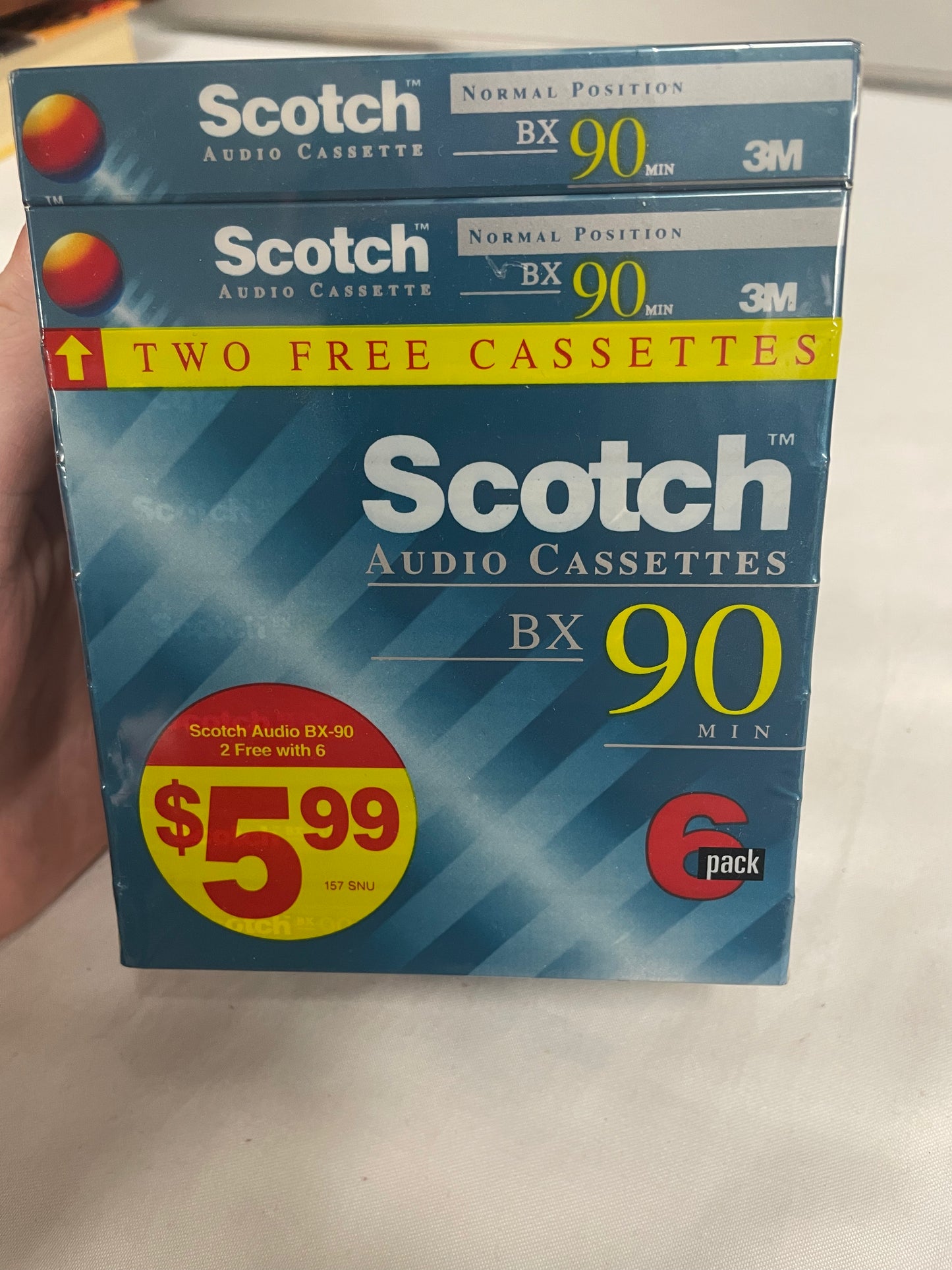 Scotch Audio Cassettes BX 90 minutes. Coke with 8. Never been used. Normal Position. 5169561