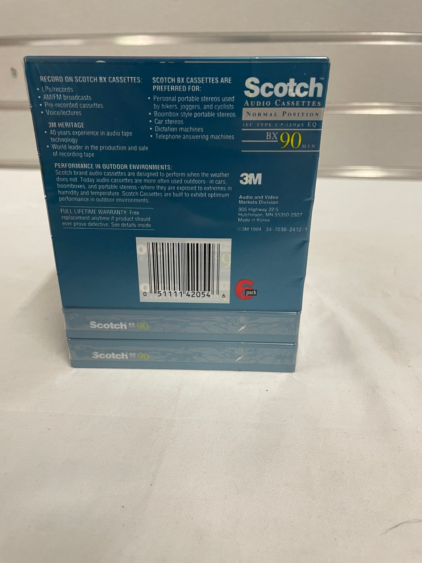 Scotch Audio Cassettes BX 90 minutes. Coke with 8. Never been used. Normal Position. 5169561