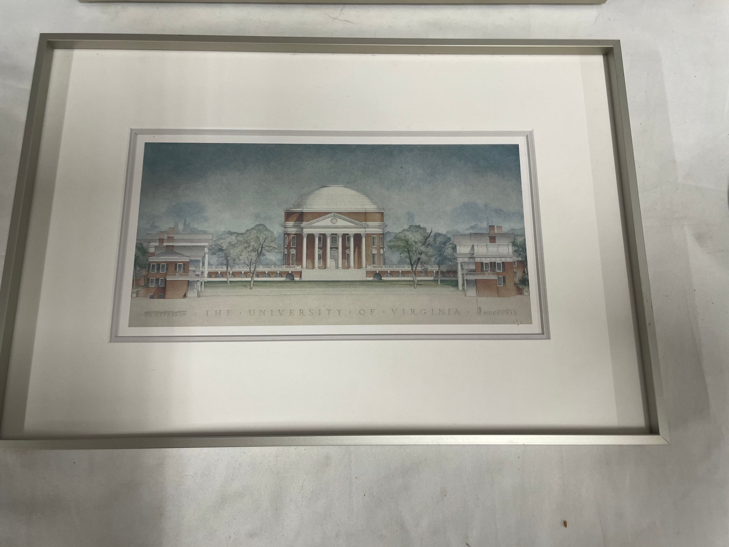 The University of Virginia Picture with Picture Frame. 16x10.5inches. With picture frame.