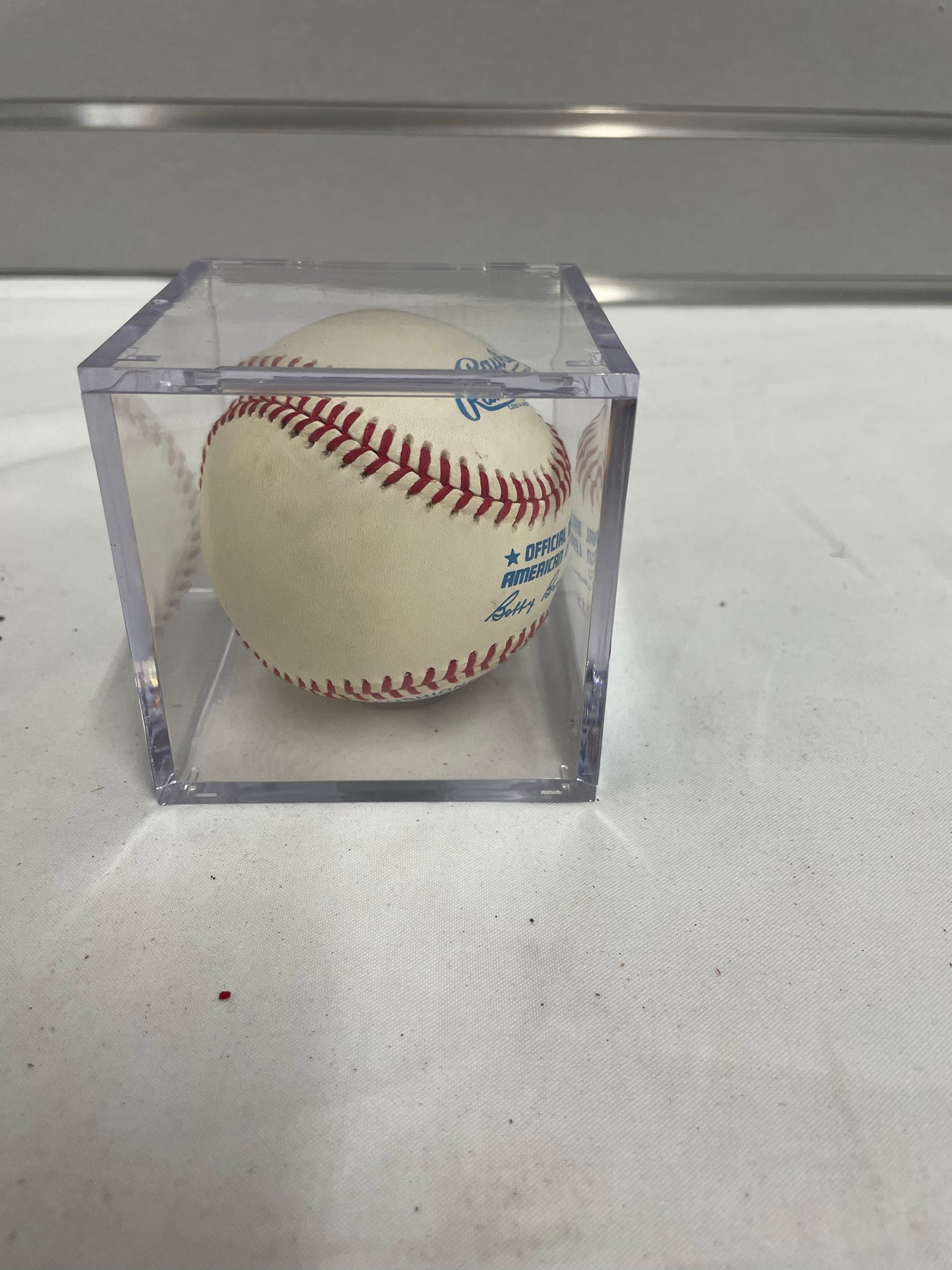 Official American League Baseball Bobby Brown President 1978-2000. Comes with crystal clear case.