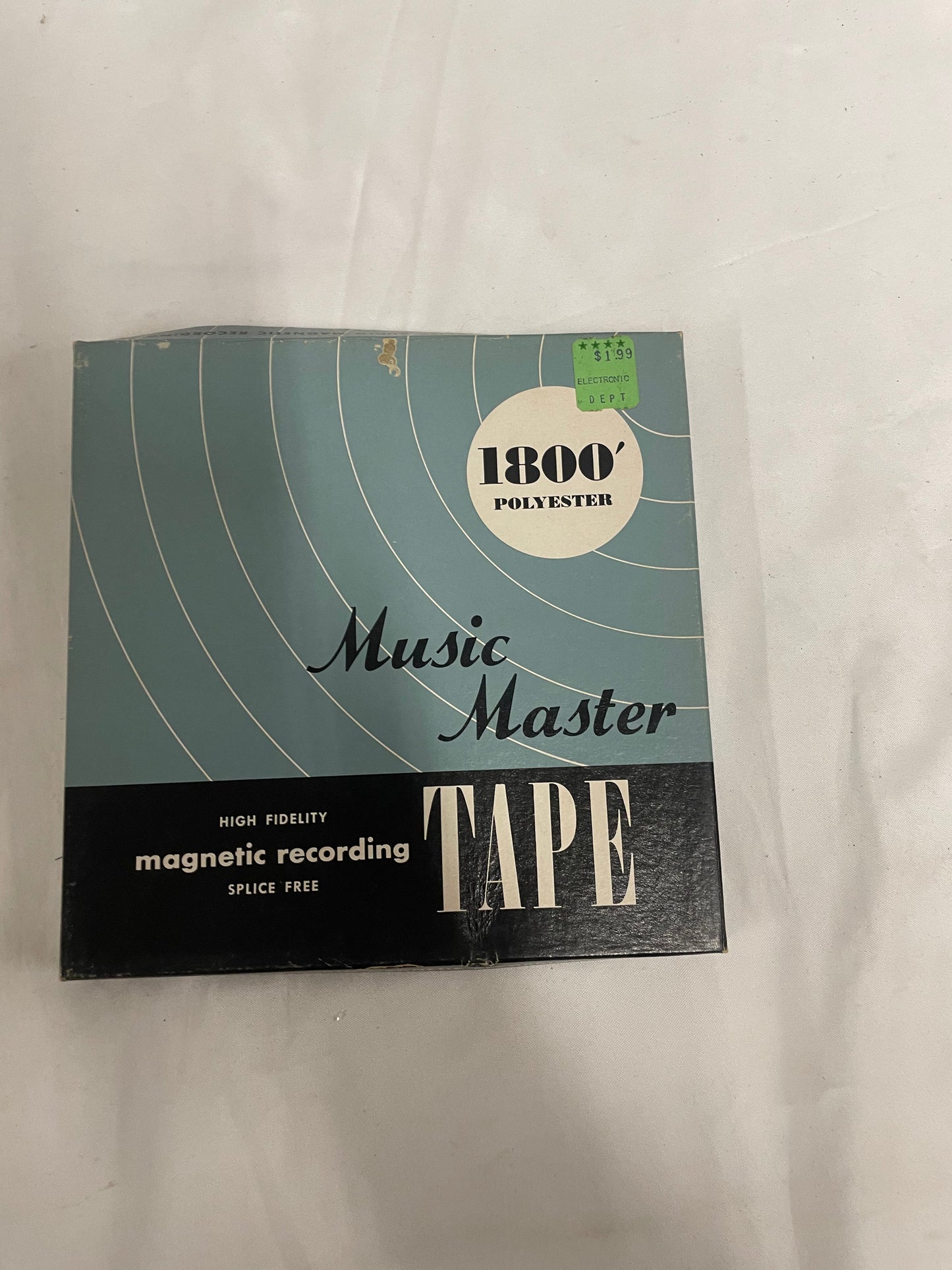Music Master High Gidelity Mahnetic Recording Tape. 1800’ Polyester. With original box.