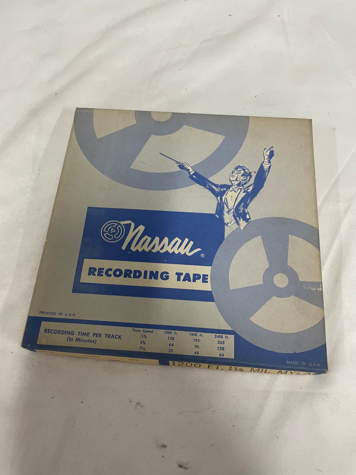 Nassau Recording Tape. 1200 feet.