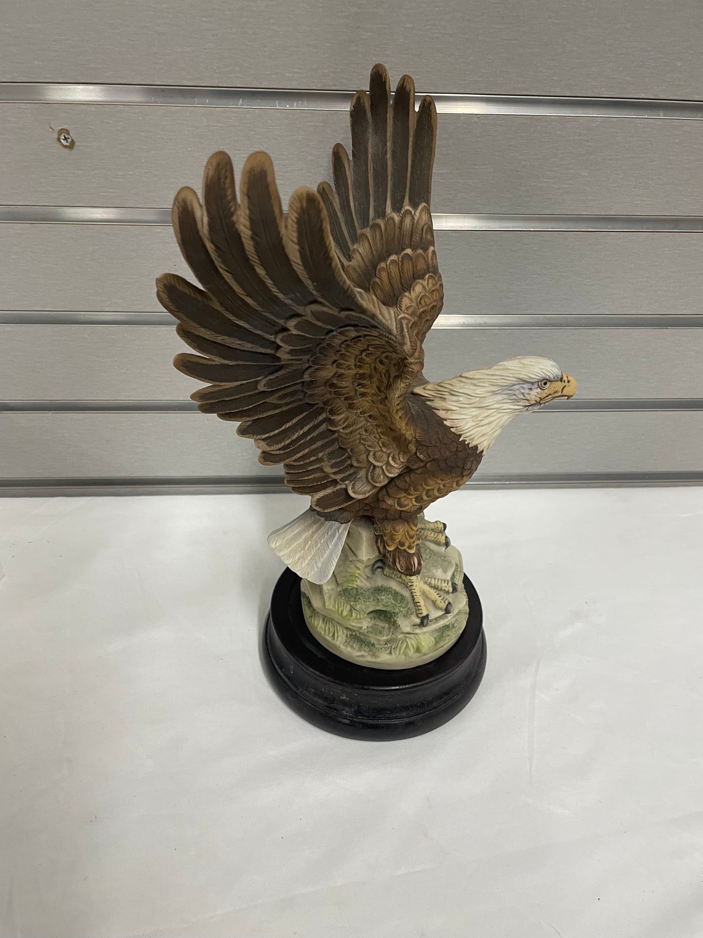 Eagle Replica Statue. Comes with wooden stand. 14"