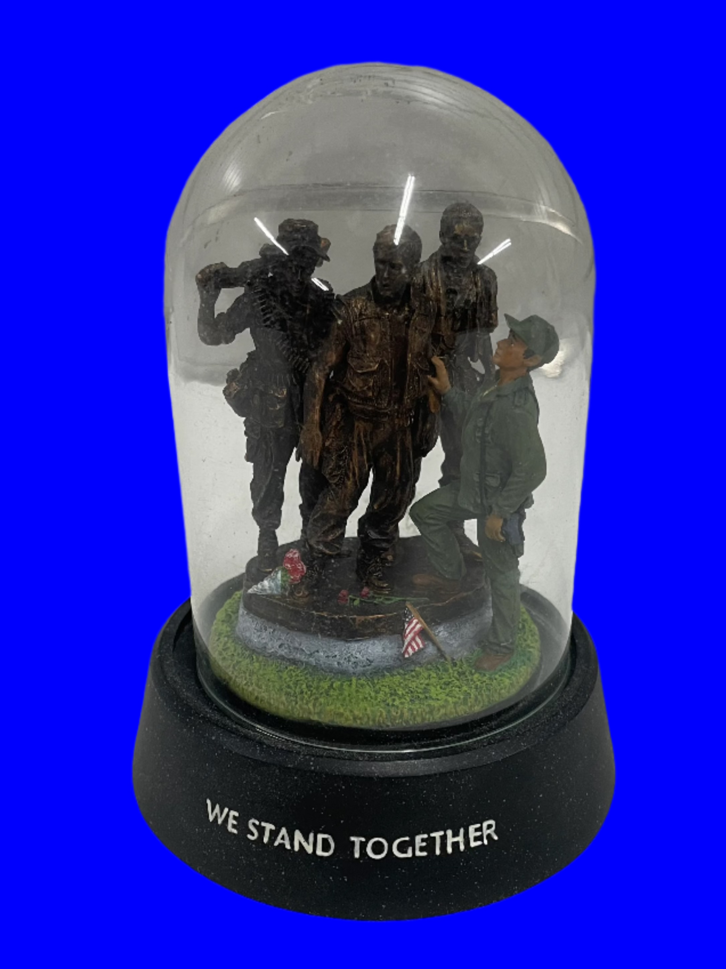 Limited Edition "We Stand Together" US Army Tibute Statue Replica. 5x4”. Hand painted.