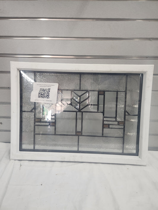 Sidelite insert beveled and textured double pane glass. 24"x 17"