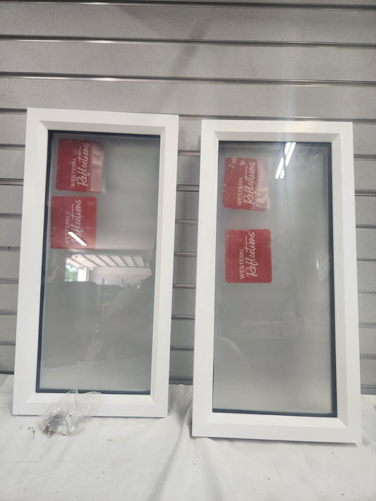 Sidelite insert set of 2 12" x 24" frosted glass