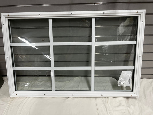Universal 22 x 36 - 9 Lite Glass & White Frame