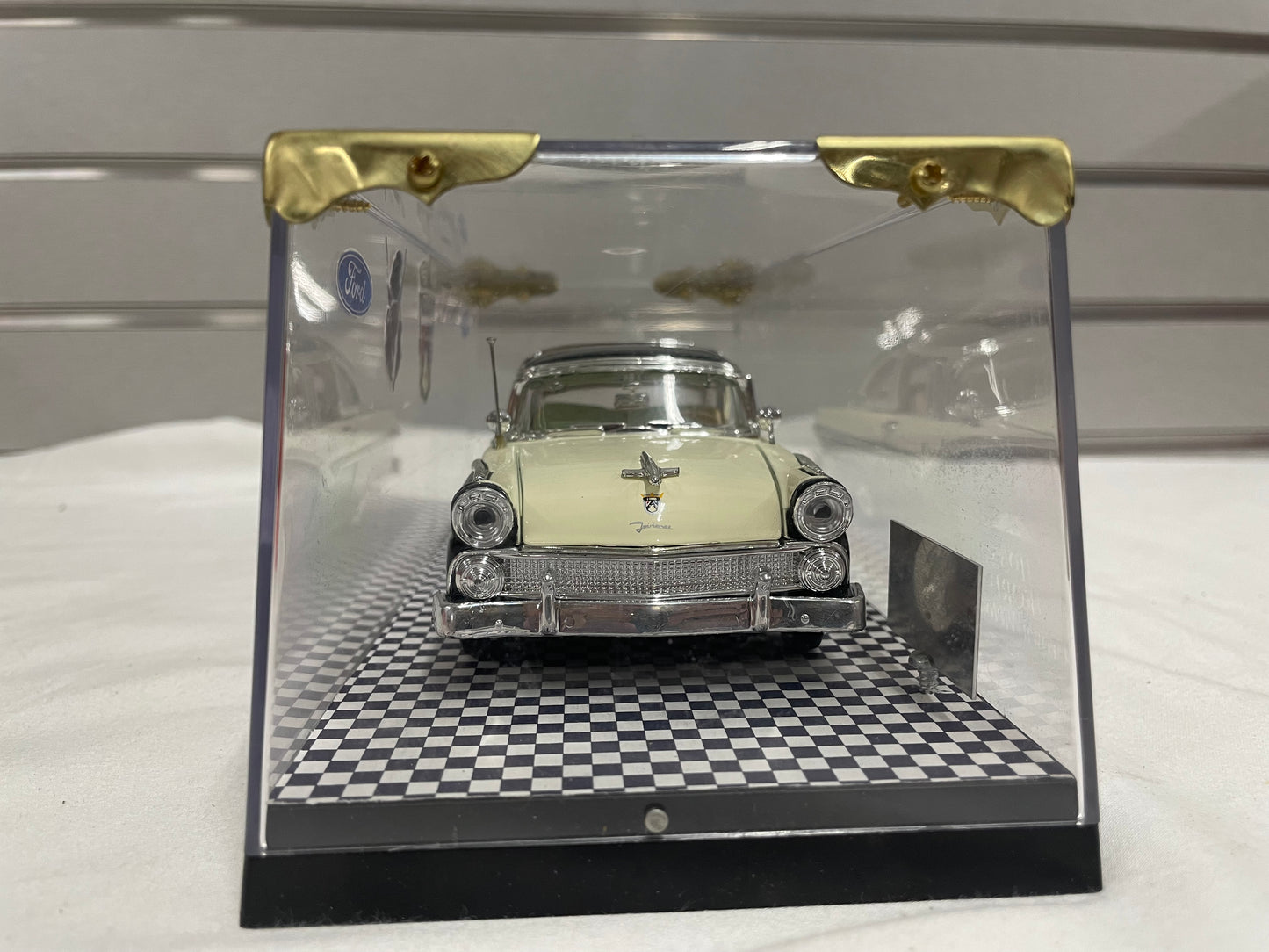 1955 Ford Crown Victoria Die Cast Model Toy Car. With display case.