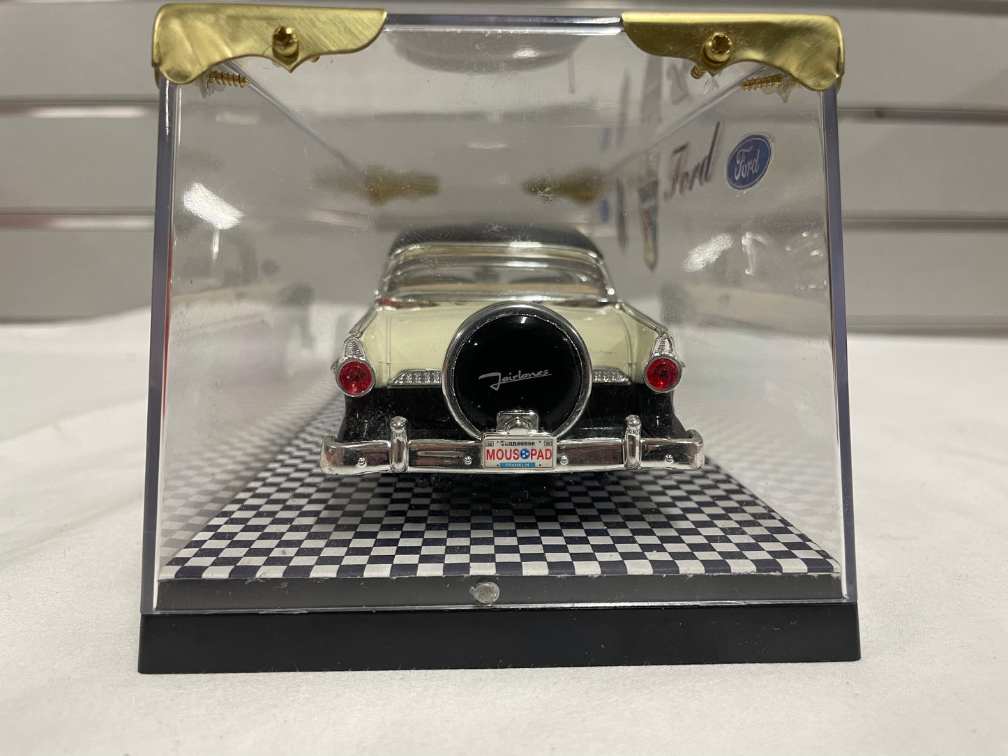 1955 Ford Crown Victoria Die Cast Model Toy Car. With display case.