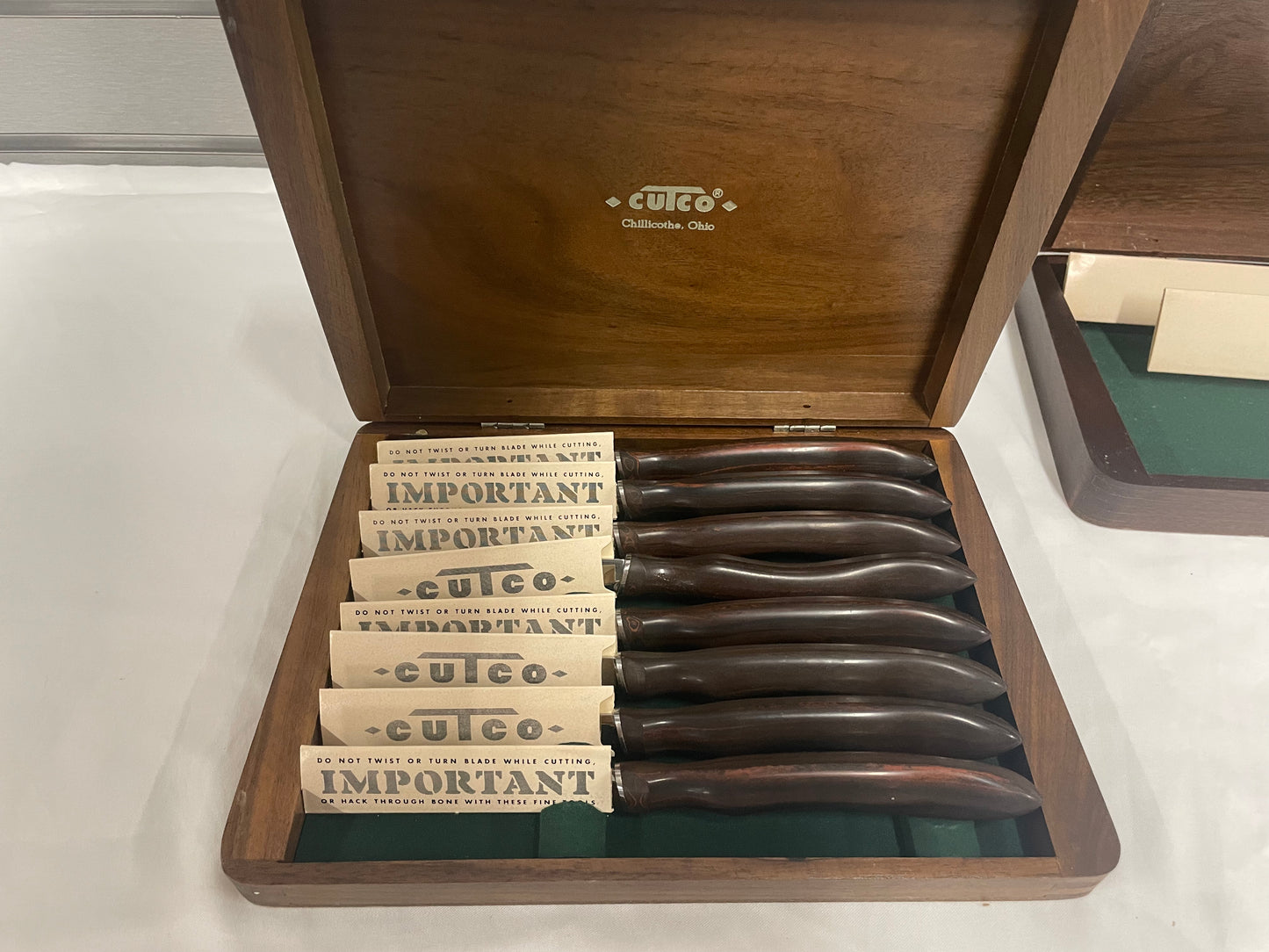 2 Piece Cutco Knife Carving Set + 8 Piece Steak Knife.  New in box with whats in picture Carving Booklet included.