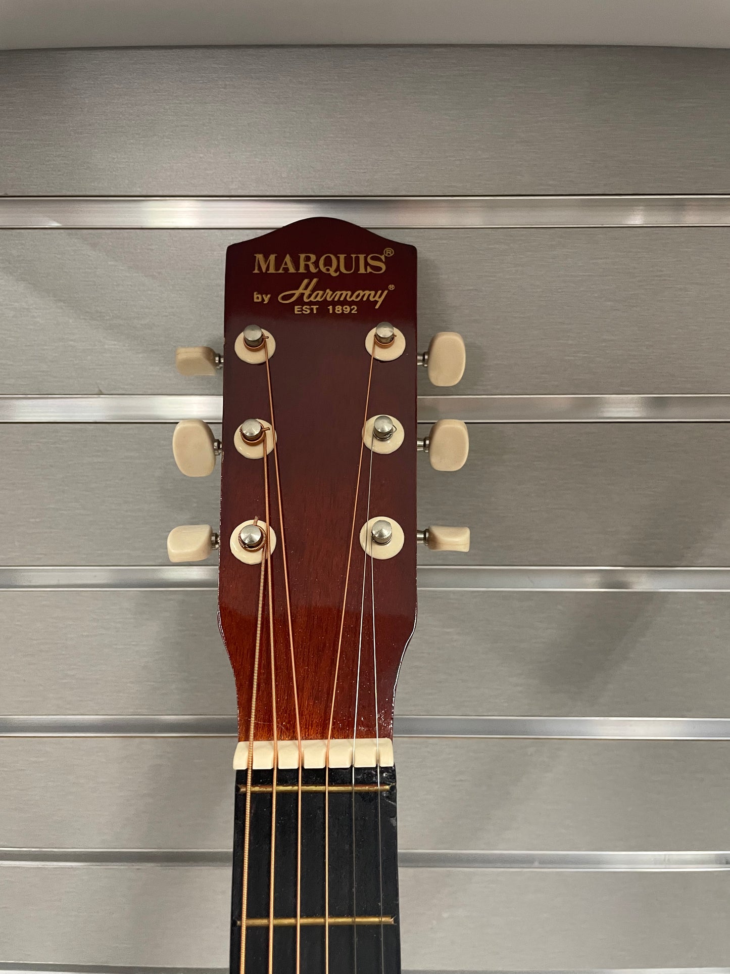 Marquis by Harmony 6 string Acoustic Guitar. Book included. 37 inches. 5169559