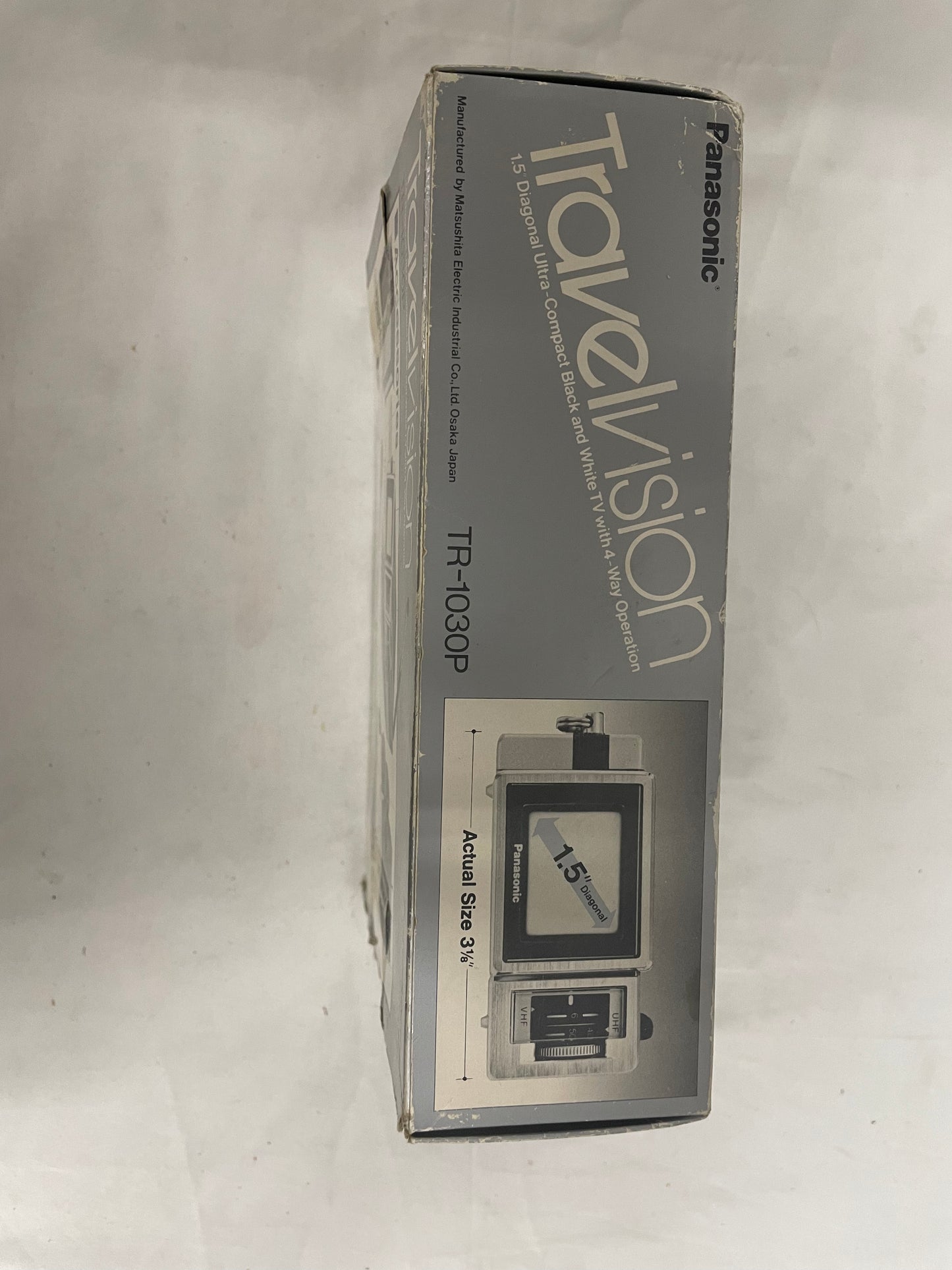 Travelvision by Panasonic 1.5” Black and White T.V. 4-way operation. TR-1030P.