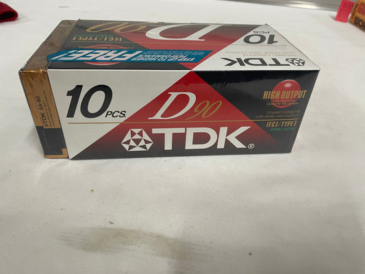 TDK Dynamic Cassettes. 10 pieces. D-90. Low noise High output. 5169563