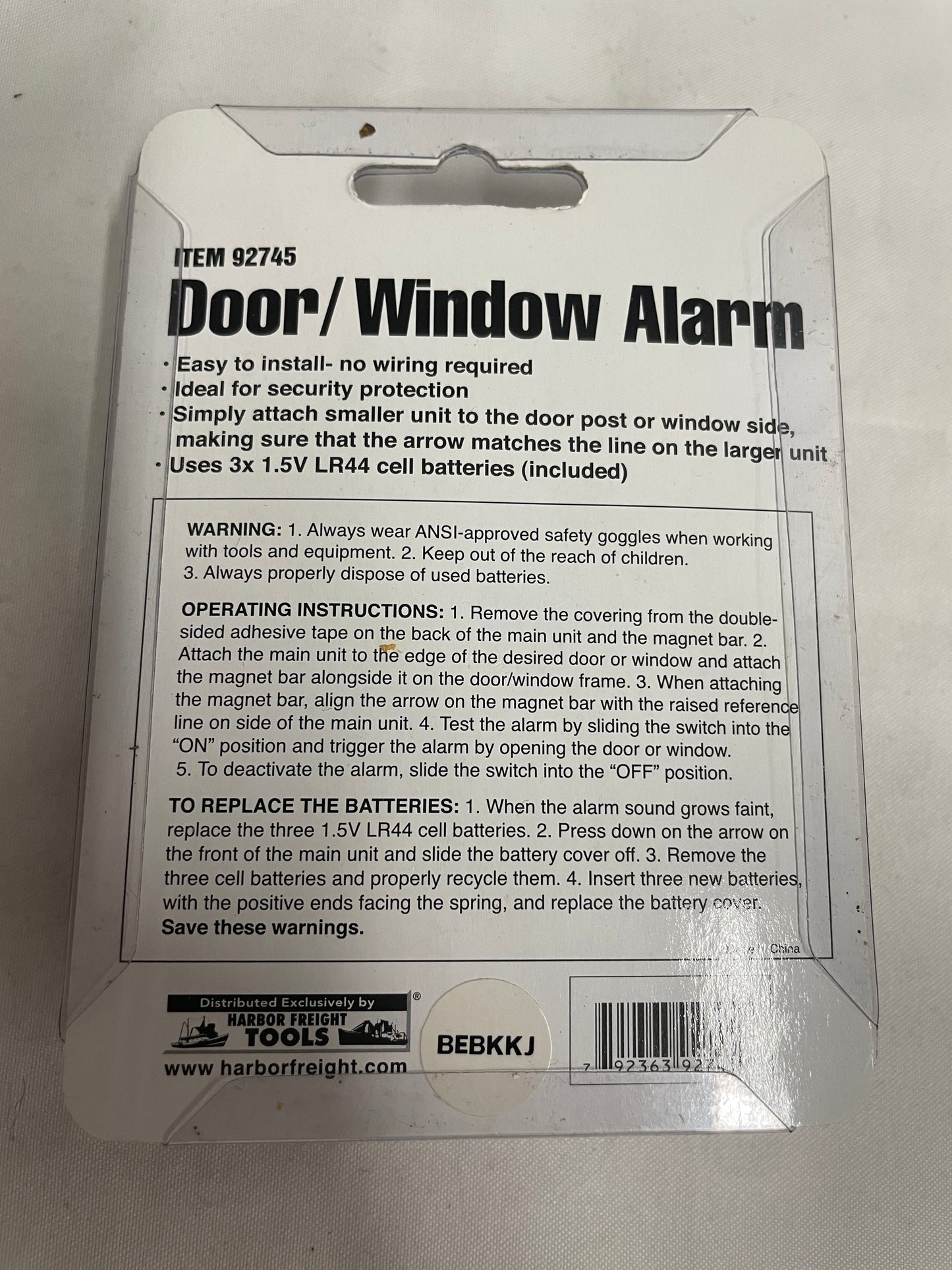 Bunker Hill Security Door/Window Alarms. (5 quantity) White alarm. Battery powered. In original packaging.