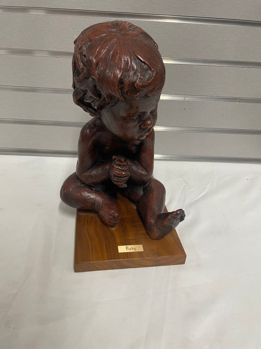 Wooden Baby Sculpture. 8x12”. No case. Comes with what’s in picture.