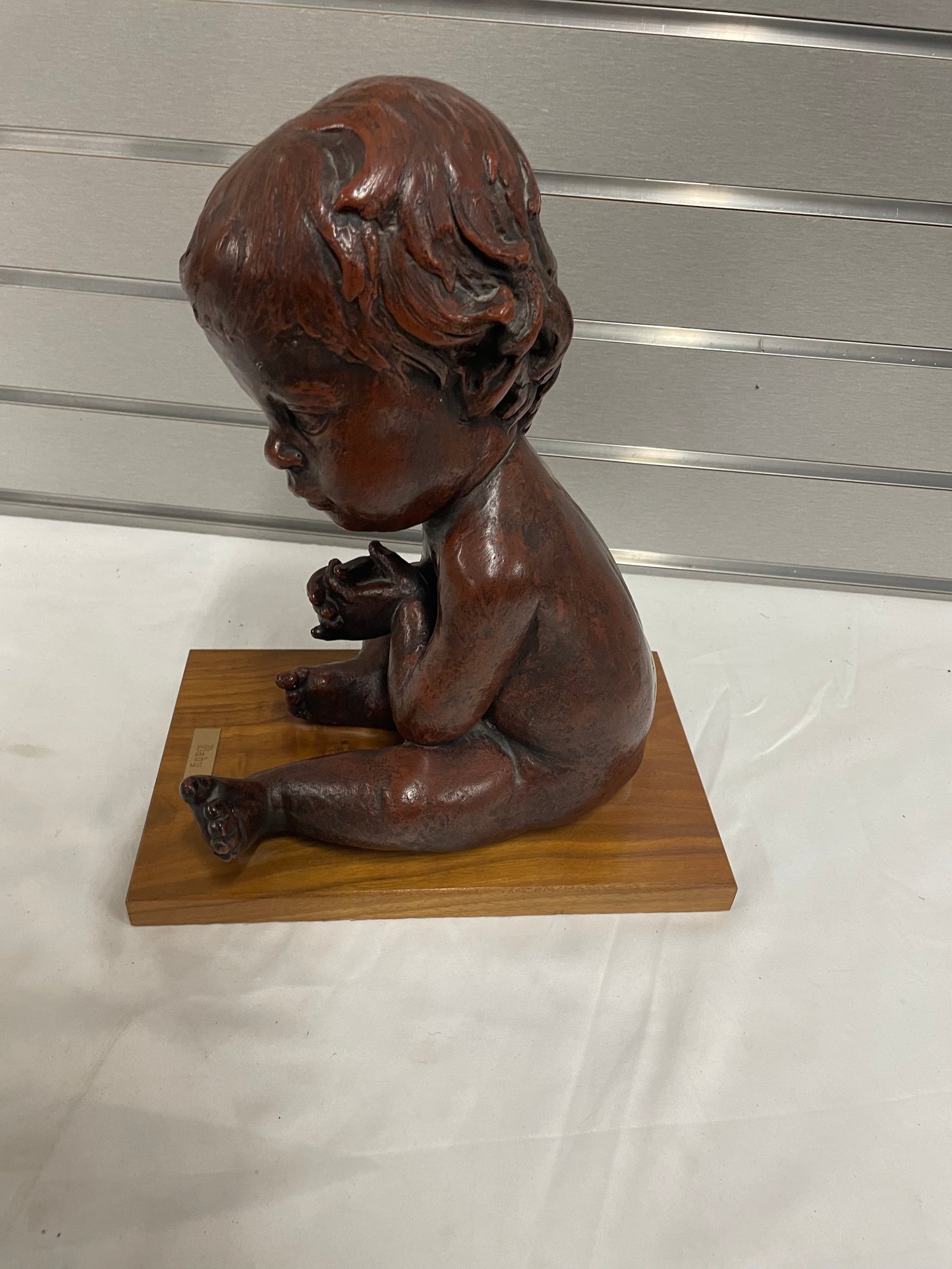 Wooden Baby Sculpture. 8x12”. No case. Comes with what’s in picture.