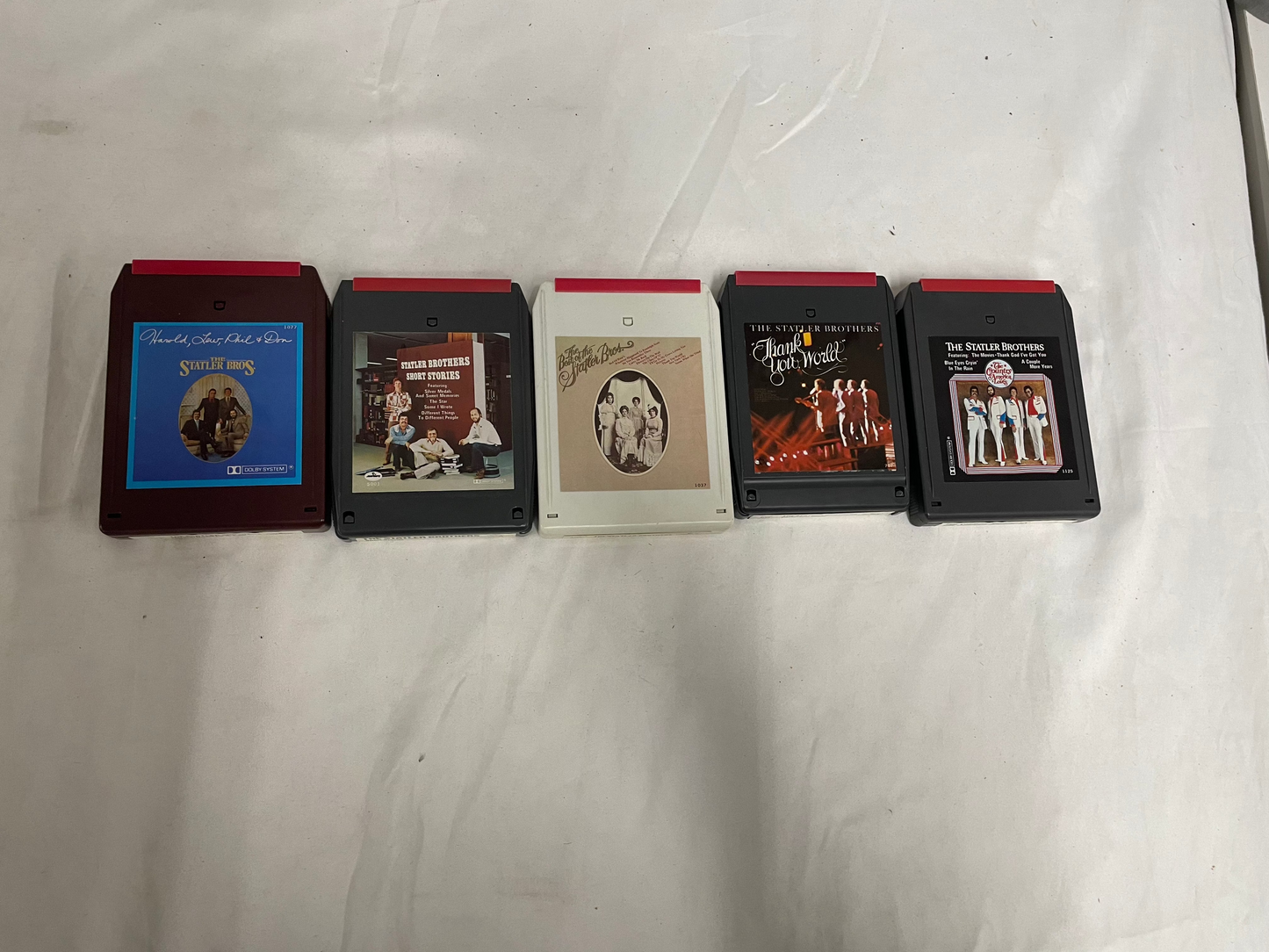 Statler Brothers 8-Track Collection. “The Counrty America Loves” “Beat of” “Thank You World” “Harold Don Phil and Lew” “Short Stories”