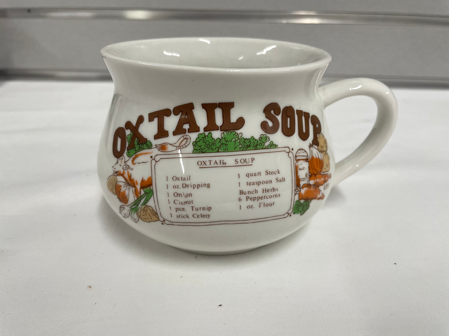 Retro Vintage Oxtail Vintage Recipe Soup Bowl Mug Cup Recipe Stylish