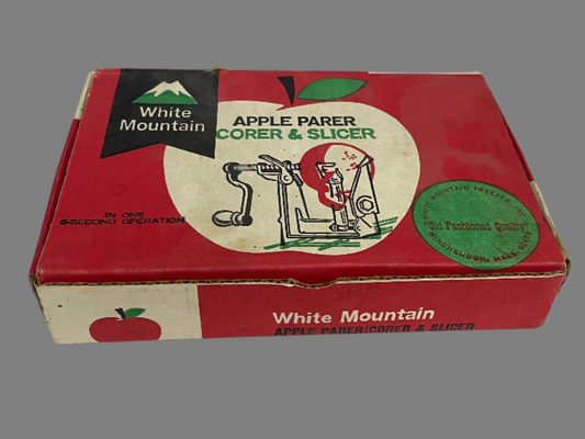 Vintage White Mountain Apple Parer Corer & Slicer In Original Box