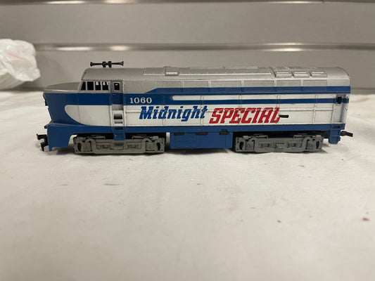 Tyco HO Diesel Baldwin RF-16 Midnight Special #1060 Runs nice. Pulls 16 1060