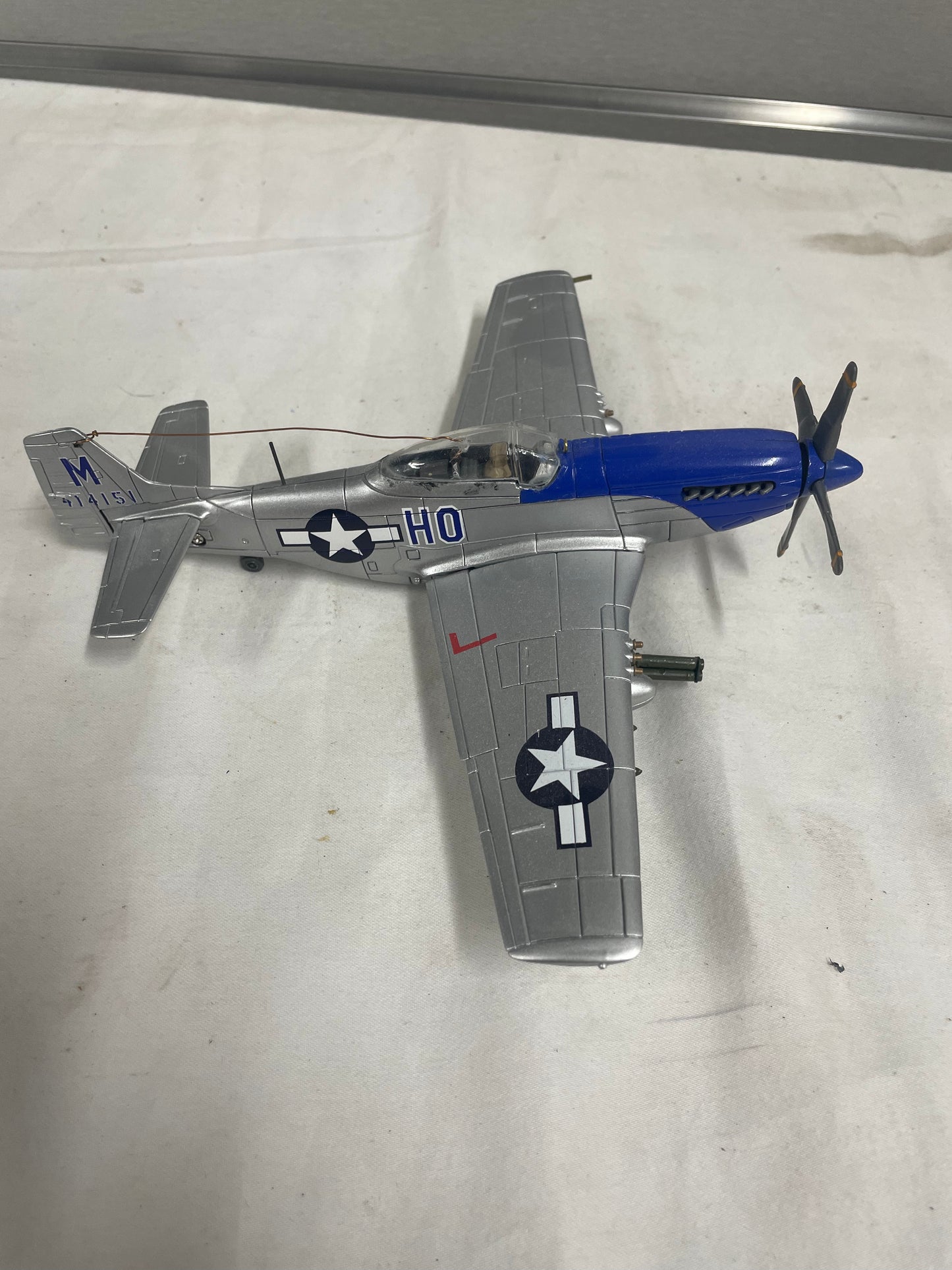 HO M445 US Navy Fighter plane. Plastic Model Plane 10"