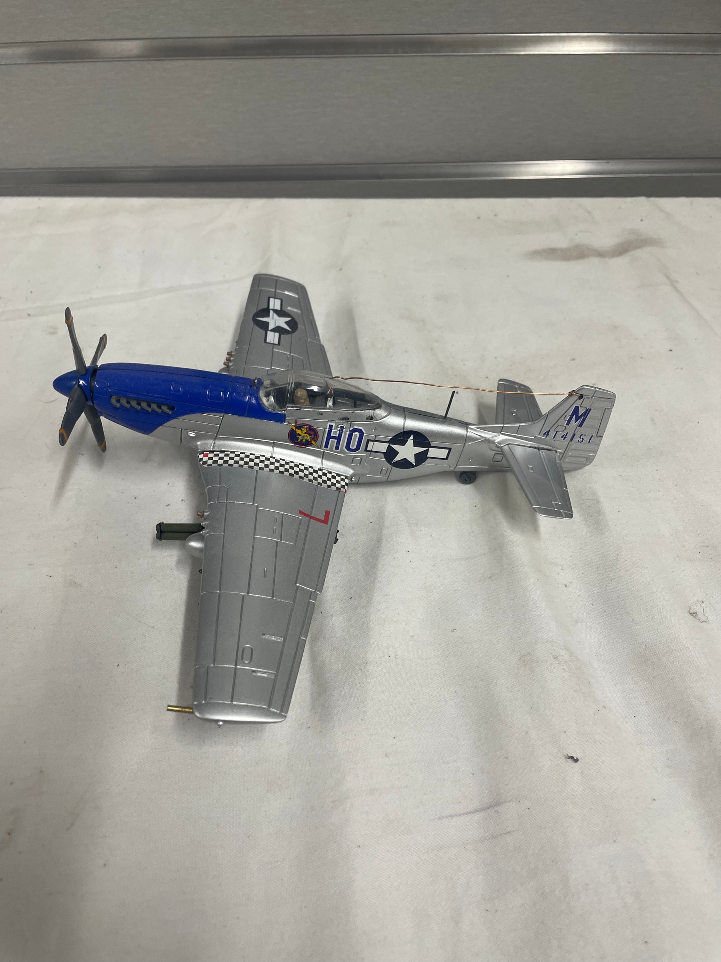 HO M445 US Navy Fighter plane. Plastic Model Plane 10"