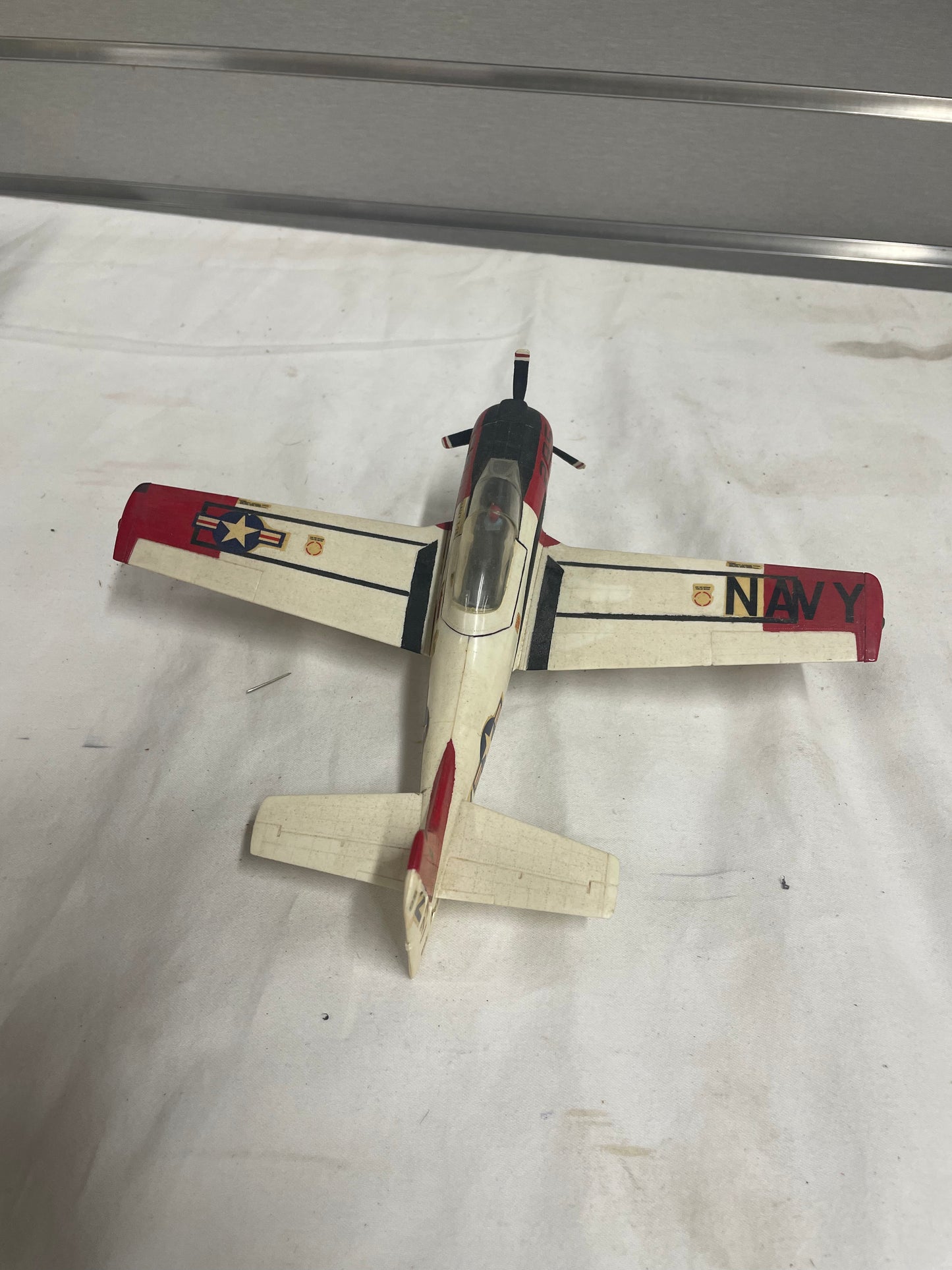 US Navy T-28 NJ 7707 295 Die Cast Model 10" Plane