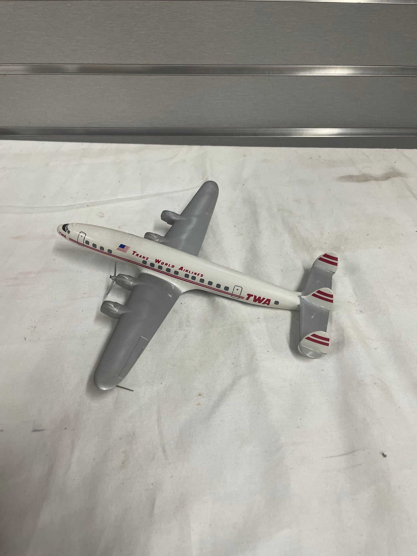 Trans World Airlines Commercial Air Bus. Plastic die cast model plane