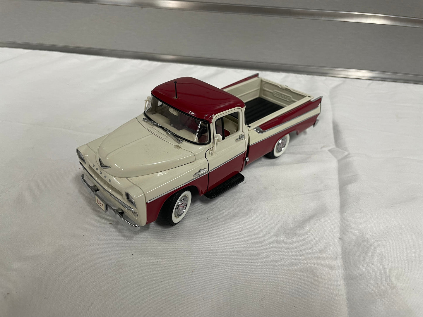 1957 Dodge Sweptside D100 Die cast. The Danbary Mint. 1:24 Scale Metal Truck. Doors/ Hood and trunk open up.