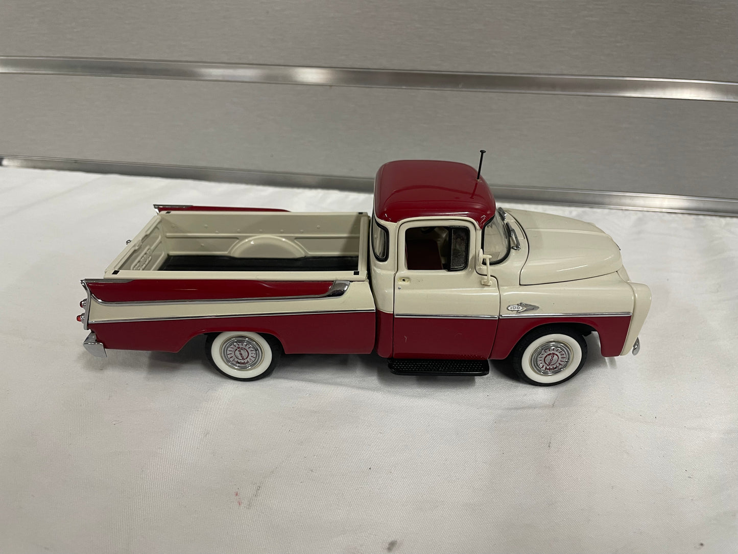 1957 Dodge Sweptside D100 Die cast. The Danbary Mint. 1:24 Scale Metal Truck. Doors/ Hood and trunk open up.