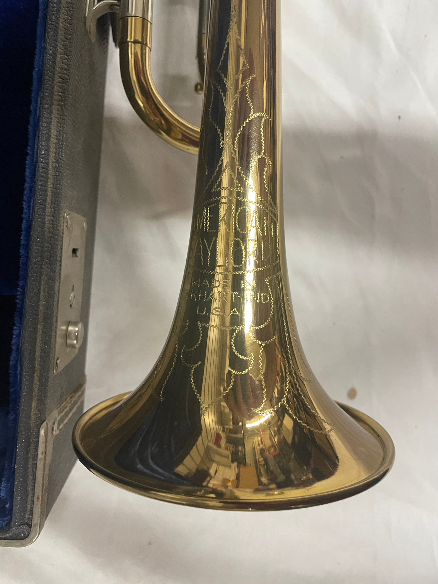 American Gaylord Trumpet in Protective felt case. Case has handle. Comes with just trumpet/what’s in picture. Trumpet is vintage. Elkhart,IN USA