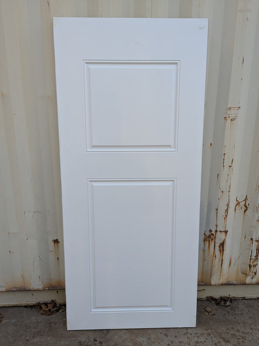 36" x 80" 1-3/4" steel door slab. 2 Panel Embossed, no bore, 90 minute fire door. No sweep